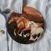 Arizona wilde paarden ronde button 6,0 cm (In situ)
