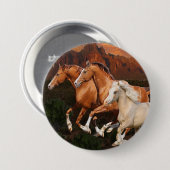 Arizona wilde paarden ronde button 7,6 cm (Voorkant /achterkant)