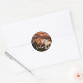 Arizona wilde paarden ronde sticker (Envelop)