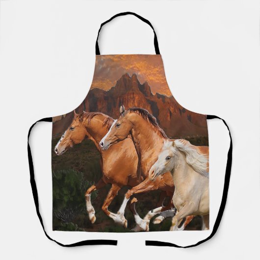 Arizona wilde paarden schort (Voorkant)