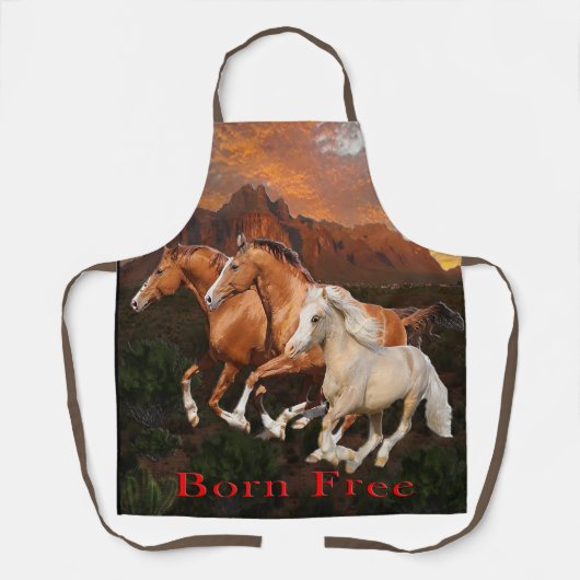 Arizona wilde paarden schort (Voorkant)