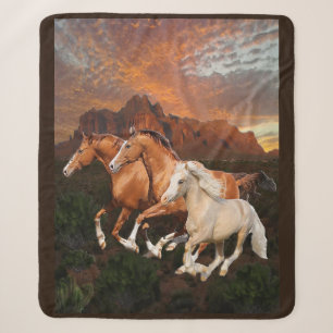 Arizona wilde paarden sherpa deken