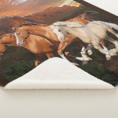 Arizona wilde paarden sherpa deken (3/4)