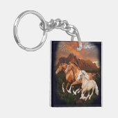 Arizona wilde paarden sleutelhanger (Voorkant Links)