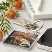 Arizona wilde paarden sleutelhanger (Voorkant Rechts)