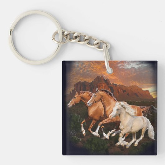 Arizona wilde paarden sleutelhanger (Voorkant)