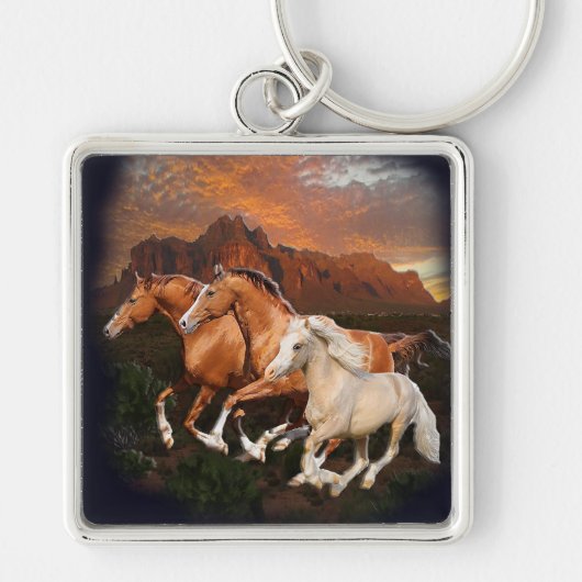 Arizona wilde paarden sleutelhanger (Voorkant)