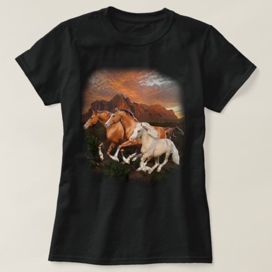 Arizona wilde paarden t-shirt (Design voorkant)