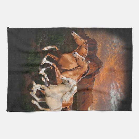 Arizona wilde paarden theedoek (Horizontaal)