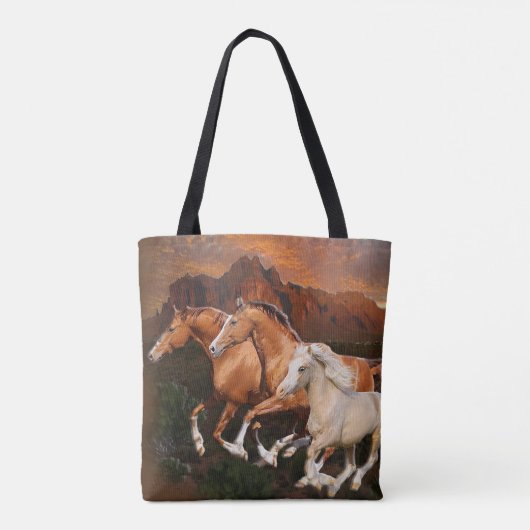Arizona wilde paarden tote bag (Achterkant)