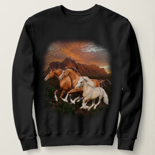 Arizona wilde paarden trui (Design voorkant)