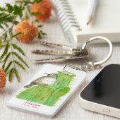 Arizona Wildlife Cactus Wren Bird Saguaro Sleutelhanger (Voorkant Rechts)
