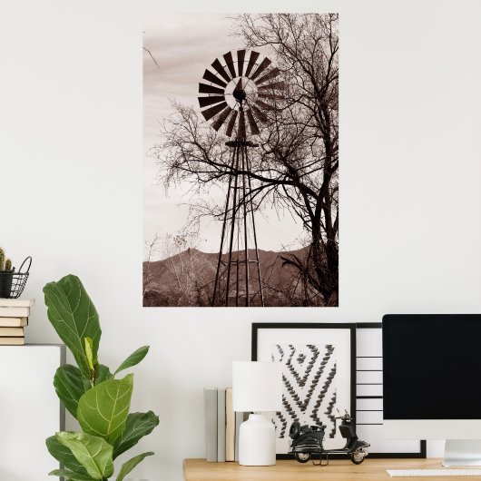 Arizona Windmill Poster (Thuiskantoor)