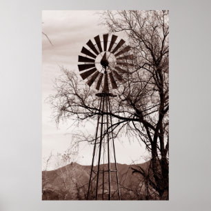 Arizona Windmill Poster