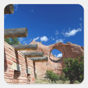 Arizona, Window Rock. Hoofdstad van de Navajo Vierkante Sticker
