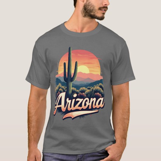 Arizona-woestijn bij zonsondergang t-shirt (Voorkant)