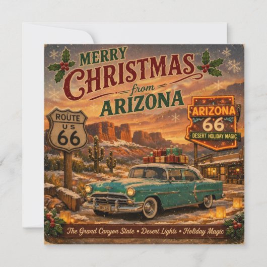 Arizona Woestijn Kerstgroeten (Voorkant)
