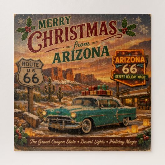 Arizona Woestijn Kerstherinneringen Legpuzzel (Verticaal)