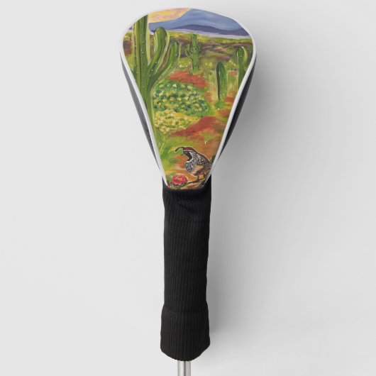 Arizona Woestijn Kunst Golfheadcover (Voorkant)