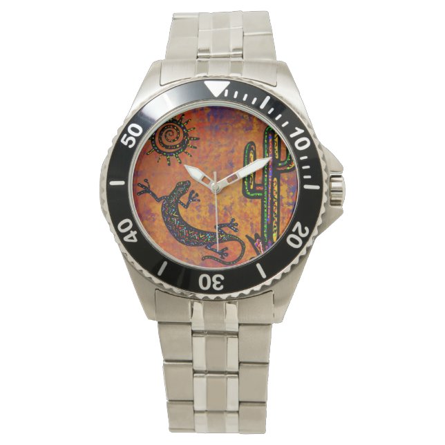 Arizona Woestijn Kunst Horloge (Voorkant)