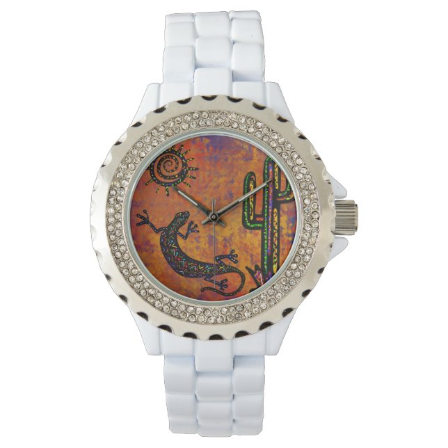 Arizona Woestijn Kunst Horloge (Voorkant)