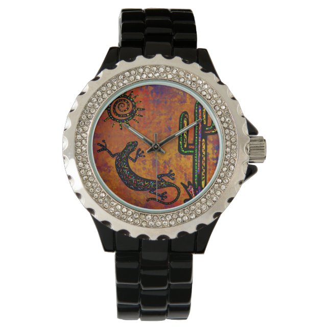 Arizona Woestijn Kunst Horloge (Voorkant)