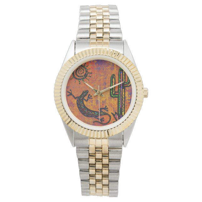 Arizona Woestijn Kunst Horloge (Voorkant)