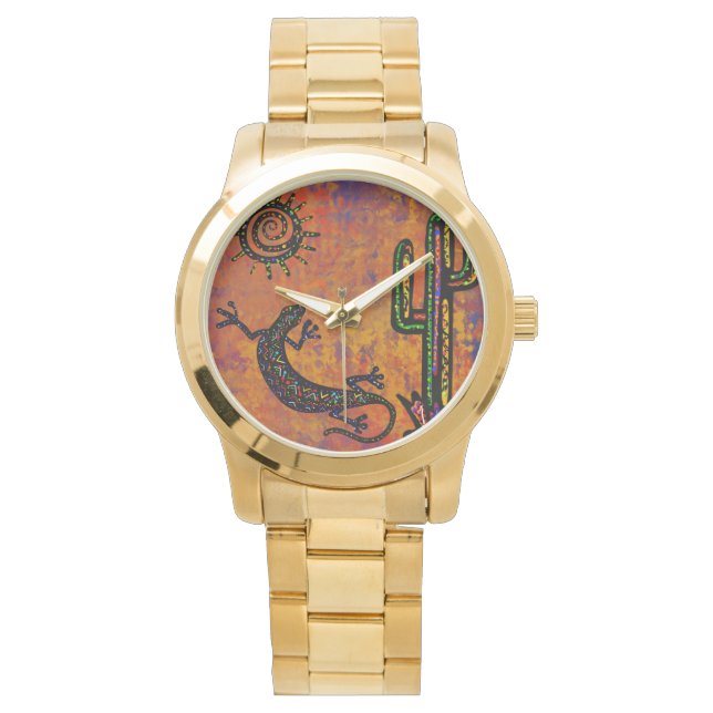 Arizona Woestijn Kunst Horloge (Voorkant)