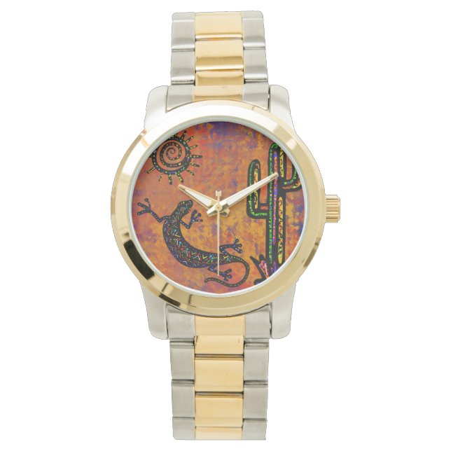 Arizona Woestijn Kunst Horloge (Voorkant)
