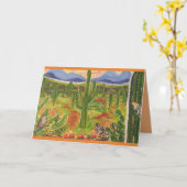 Arizona Woestijn Kunst Kaart (Gele Bloem)