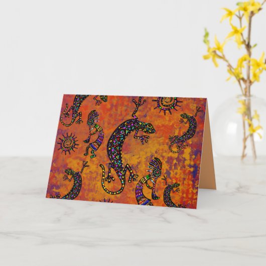 Arizona Woestijn Kunst Kaart (Gele Bloem)