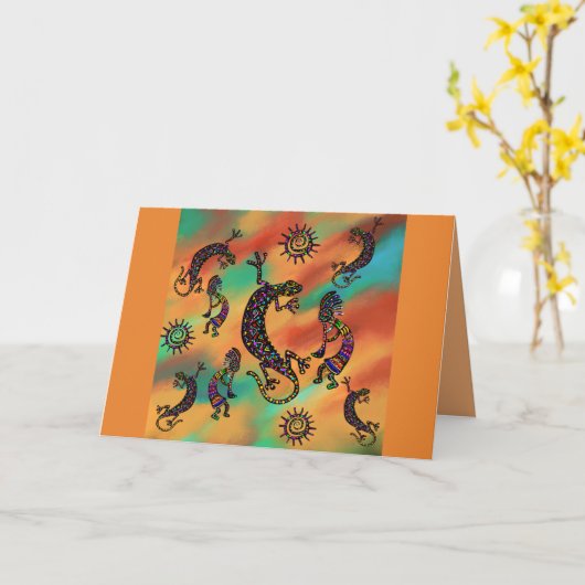 Arizona Woestijn Kunst Kaart (Gele Bloem)