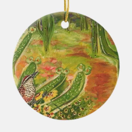 Arizona Woestijn Kunst Keramisch Ornament (Voorkant)