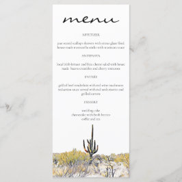 Arizona Woestijn Saguaro Cactus Menukaarten Menu