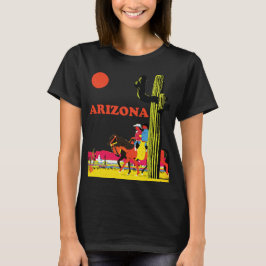 Arizona Woestijn Saguaro Zonsondergang Reizen T-shirt