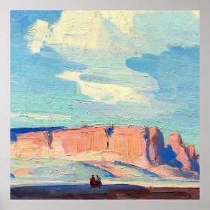 Arizona Wolken door Edgar Payne Poster