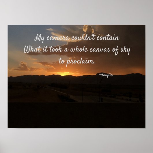 Arizona Zonsondergang Poster (Voorkant)