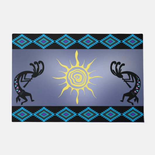 Arizona Zuidwest Sun Kokopelli Doormat Deurmat (Voorkant)
