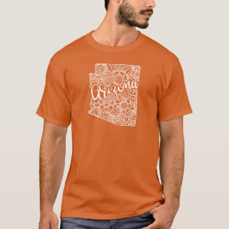 Arizona zwart-wit kaart t-shirt