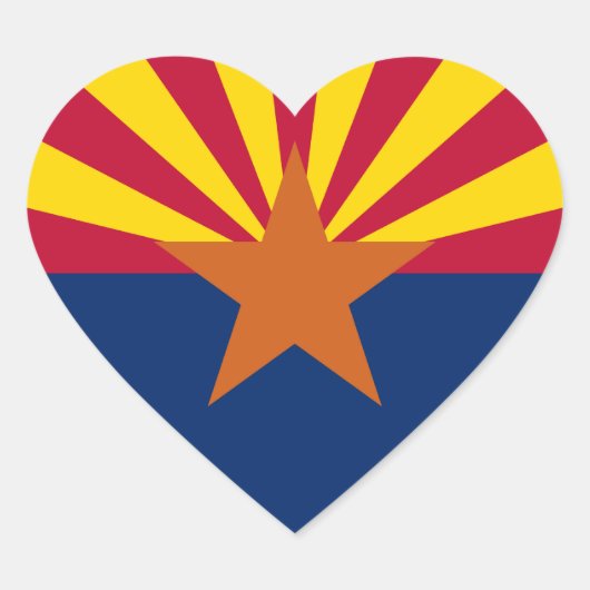 Arizonaanse vlag hart sticker (Voorkant)