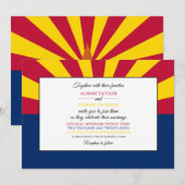 Arizonan vlag, vlag van Arizona bruiloft Kaart (Voorkant / Achterkant)