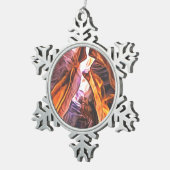 Arizona's Splendid and Majestic Antelope Canyon Tin Sneeuwvlok Ornament (Rechts)