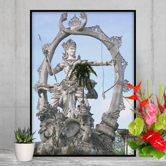 Arjuna Statue Poster