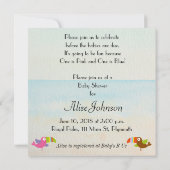 Ark Twins Baby shower Invitation Kaart (Achterkant)