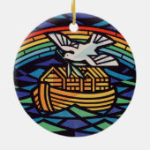 Ark van Noach met Heilige Geest Keramisch Ornament (Achterkant)