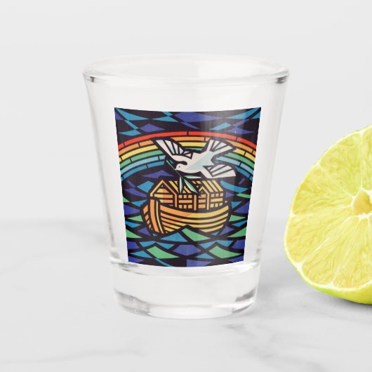 Ark van Noach met Heilige Geest Shot Glas (Voorkant)