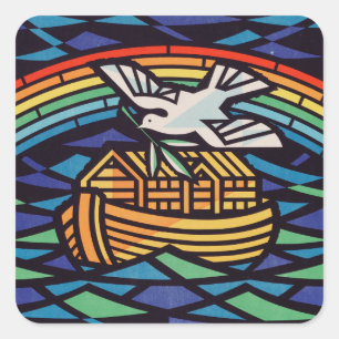 Ark van Noach met Heilige Geest Vierkante Sticker