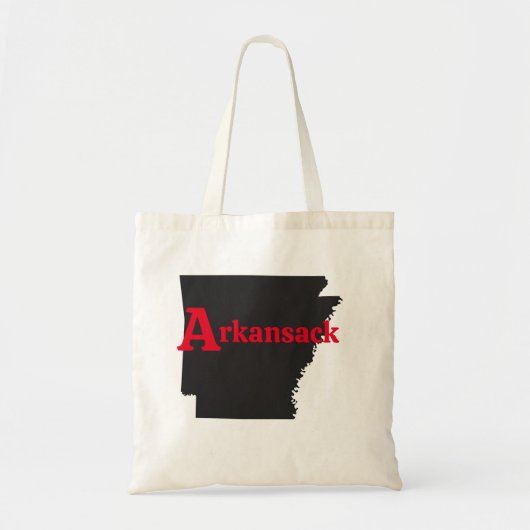 Arkansack rode tekst tote bag (Voorkant)
