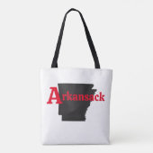 Arkansack rode tekst tote bag (Achterkant)