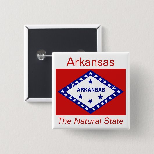 Arkansan Flag Button (Voorkant /achterkant)